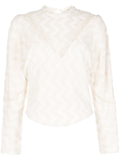 Iro Tolman Pointelle-knit Jumper In White