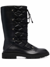 BALLY LACE-UP LEATHER BOOTS