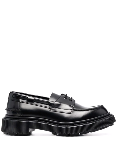 Adieu Type 174 Leather Loafers In Schwarz