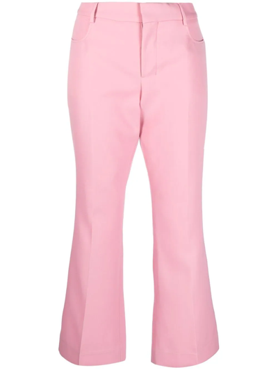 Ami Alexandre Mattiussi Short Flared Trousers In Pink