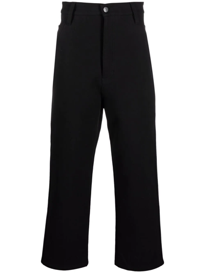 Ami Alexandre Mattiussi Pleated Wide Fit Trousers In Black