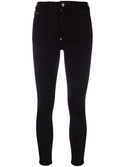 Philipp Plein Denim Skinny Trousers In Black