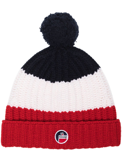 Fusalp Red Griaz Merino Wool Beanie Hat