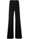 Alberta Ferretti High-waisted Flared Trousers In Black