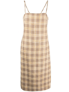 Giuseppe Di Morabito Checked Midi Dress In Nude