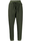 Bassike High-waisted Drawstring Track Pants In Grün