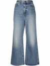 Khaite Jordan High-rise Wide-leg Jeans In Blue
