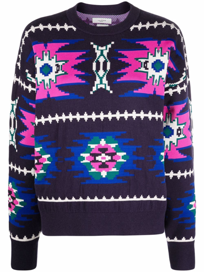 Isabel Marant Étoile Isabel Marant Etoile Malden Jacquard Knit In Blue