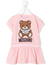 MOSCHINO EMBROIDERED TEDDY BEAR PATCH SWEATSHIRT DRESS