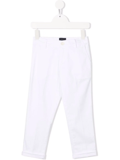 Fay Teen Slim-fit Chinos In White
