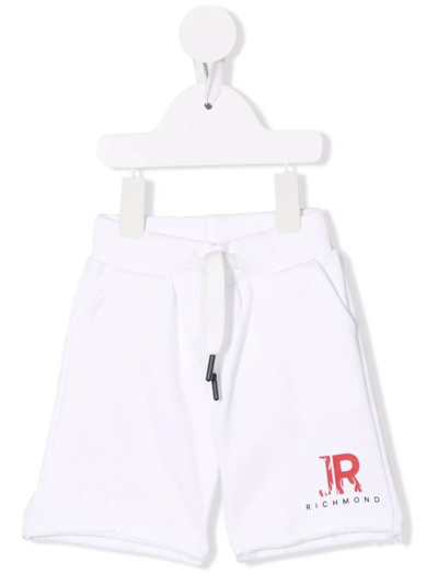 John Richmond Junior Babies' Logo-print Track Shorts In White