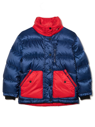 Perfect Moment Kids' Maes Zip-up Padded Jacket In Blue