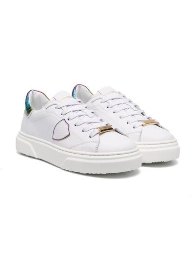 Philippe Model Teen Logo Patch Trainers In White