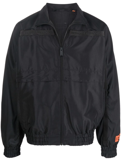 Heron Preston Sleeve Logo Patch Black Track Jacket In Nero