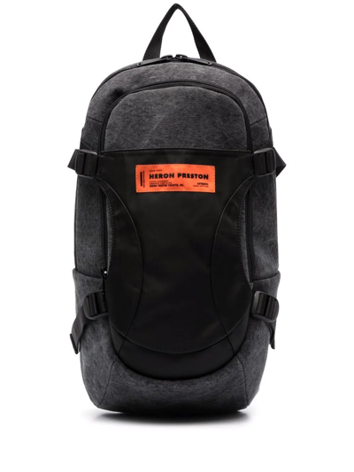 Heron Preston Utilitarian Logo Hiking Backpack In Black