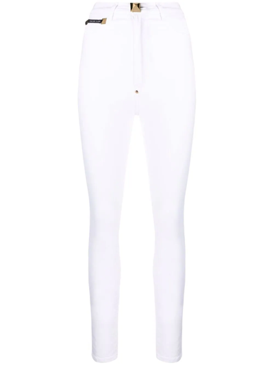 Philipp Plein Super High Waist Jeggings In White