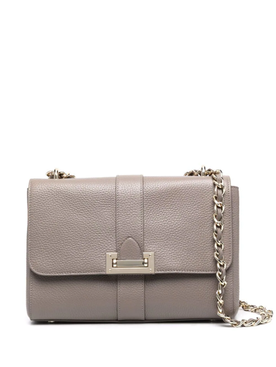 Aspinal Of London Lottie Pebbled Leather Bag In Grey