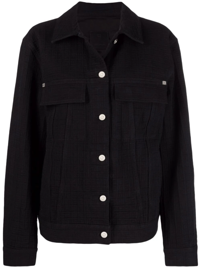 Givenchy Spray Paint 4g Jacquard Denim Jacket In Black