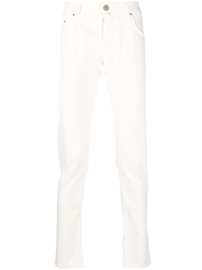 Jacob Cohen Low-rise Skinny Trousers In White