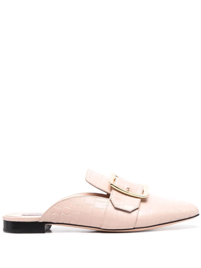 Bally Buckle-fastening Slip-on Mules In Pink