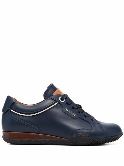 Bally Low-top Lace-up Trainers In Blue