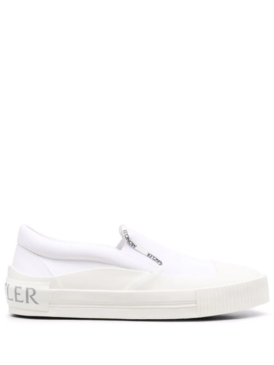 MONCLER LOGO TRIMMED SLIP-ON SNEAKERS