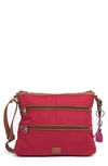 The Sak Esperato Nylon Crossbody Bag In Crimson