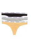 Calvin Klein Logo Assorted Thongs In Ubv Asc/gh/bl
