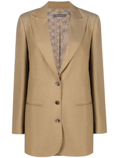 Alberta Ferretti Single-breasted Blazer In Grün