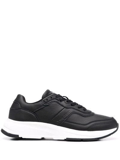 Calvin Klein Low-top Lace-up Trainers In Black