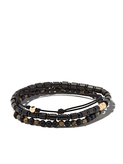 Luis Morais Luis 14k Yg Blk Mix Star Blk Cord Ruby B In Gold