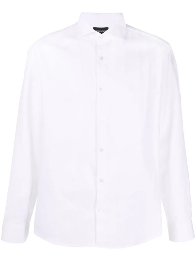 Emporio Armani Slim-fit Cotton Shirt In White