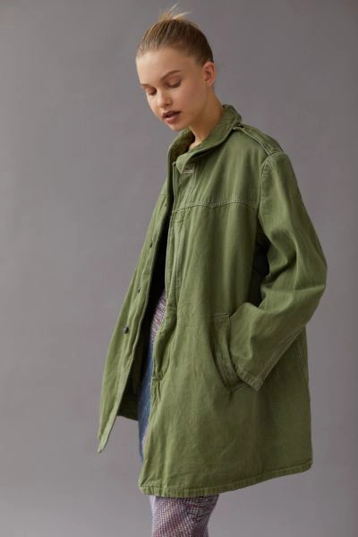 Urban Renewal Vintage Bleached Surplus Jacket In Green