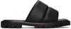 Staud Astro Leather Flat Sandals In Black