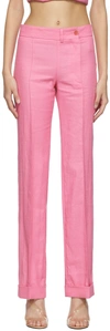 JACQUEMUS PINK 'LE PANTALON FRESA' TROUSERS