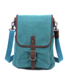 Tsd Brand Valley Vista Canvas Crossbody Bag In Aqua