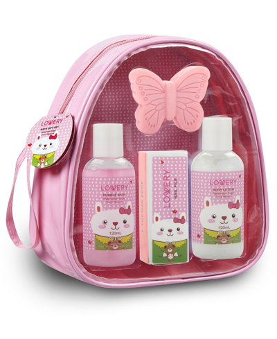 Lovery Kids Bubble Bath Spa Bag Watermelon Girls Bath Set, 5 Piece