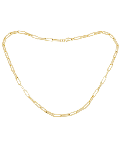 Macy's Diamond Accent Paperclip Link Necklace In Gold