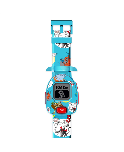 American Exchange Babies'  Unisex Kids Playzoom Dr. Seuss Pink Silicone Strap Smartwatch 42.5 Mm In Blue