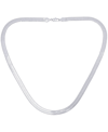 Macy's Diamond Cut Herringbone Chain Necklace In Silver