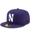 New Era Men's  Purple Northwestern Wildcats Primary Team Logo Basic 59fifty Fitted Hat In Purple