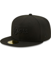 New Era Men's  San Francisco 49ers Black On Black Alternate Logo 59fifty Fitted Hat In Black