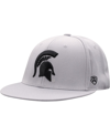 TOP OF THE WORLD MEN'S TOP OF THE WORLD GRAY MICHIGAN STATE SPARTANS FITTED HAT