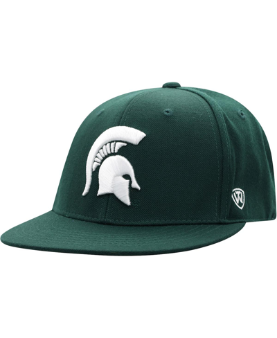 TOP OF THE WORLD MEN'S TOP OF THE WORLD GREEN MICHIGAN STATE SPARTANS TEAM COLOR FITTED HAT