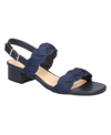 Easy Street Charee Womens Woven Open Toe Heels In Navy Woven