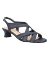 Easy Street Womens Open Toe Dressy Ankle Strap In Navy