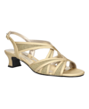 Easy Street Women's Tristen Dress Sandals Women's Shoes In Gold Satin