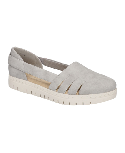 Easy Street Women's Bugsy Comfort Slip-on Flats In Gray