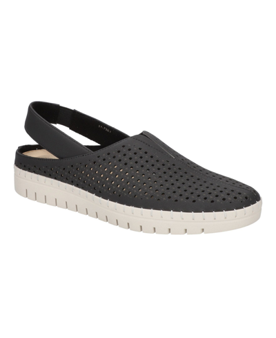 Easy Street Sofresh Womens Faux Suede Slip On Slingbacks In Black