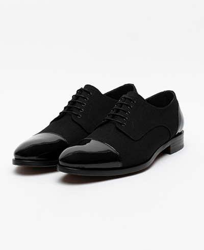 Taft Men's Jack Handcrafted Leather, Velvet And Wool Dress Shoes In Tux